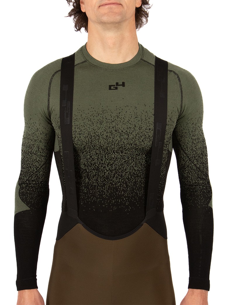green cycling base layer man