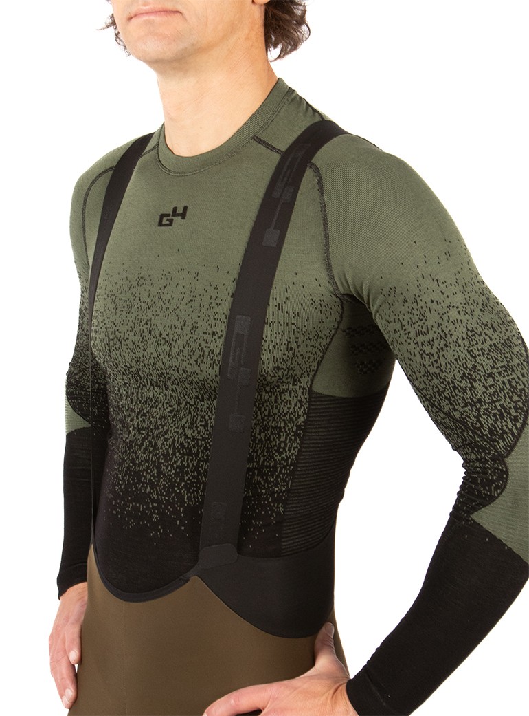 green cycling base layer man