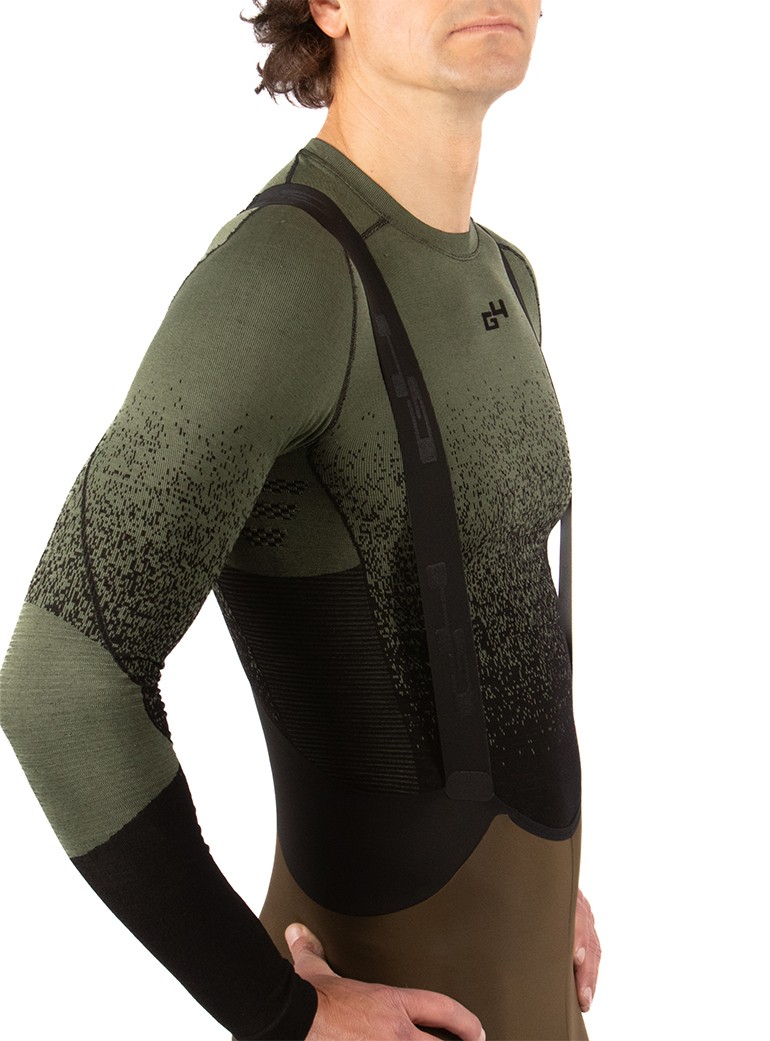 green cycling base layer man