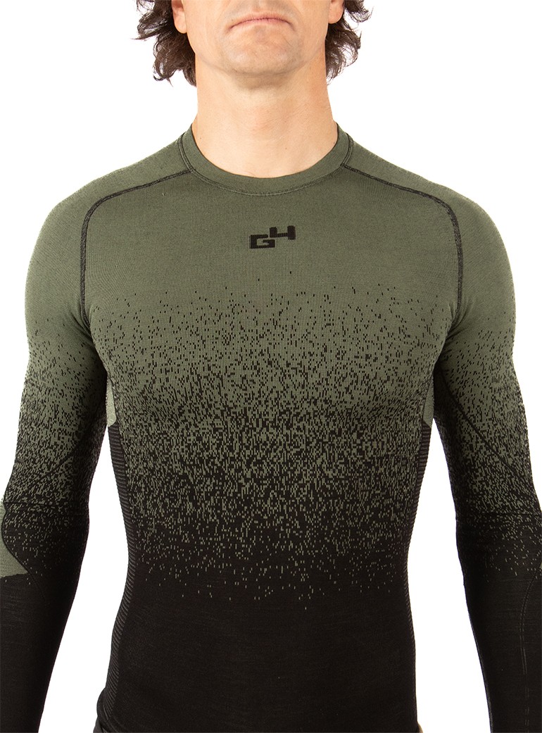 green cycling base layer man