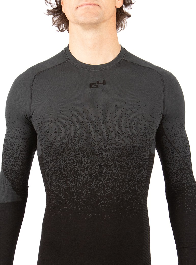 SOUS MAILLOT VÉLO HIVER MERINO HOMME GRIS