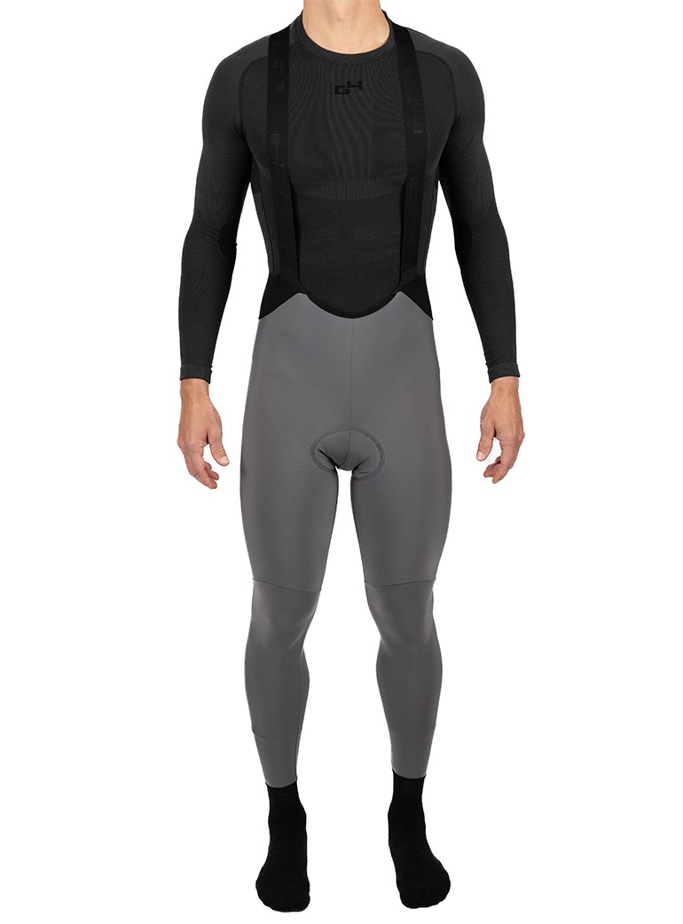 man grey cycling bib tights