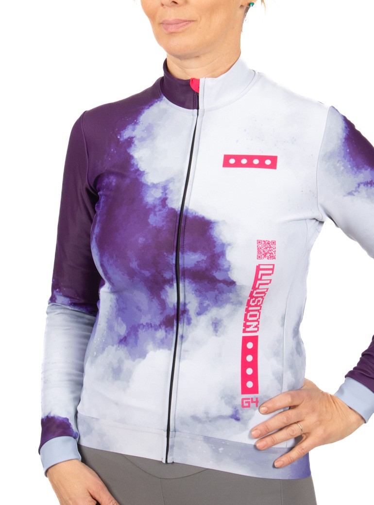 long sleeves cycling jersey for woman