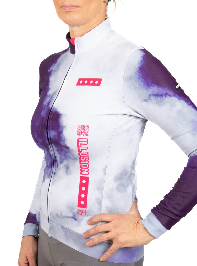 long sleeves cycling jersey for woman
