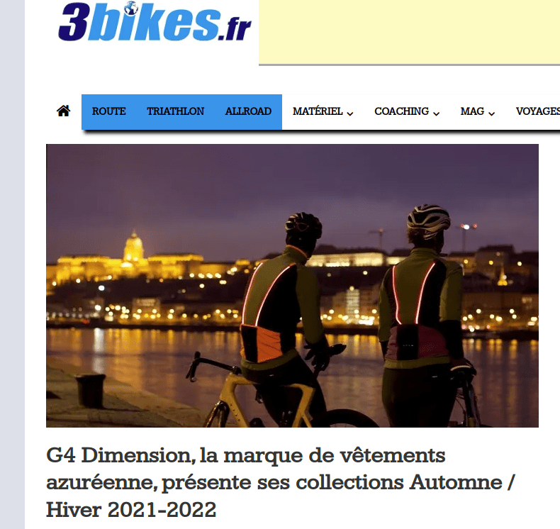 3bikes présente les collections cyclisme automne et hiver de G4
