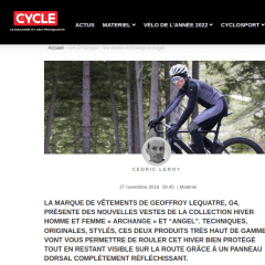 le cycle magazine présente les vestes de G4