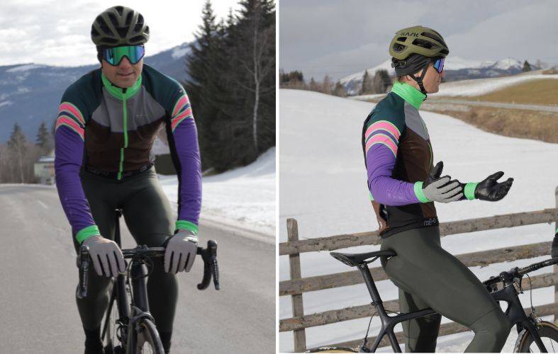 Vêtements de cyclisme haut de gamme et colorés pour le vélo en hiver