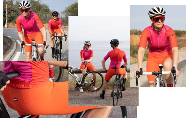 Fashion, original and colorful cycling clothes.