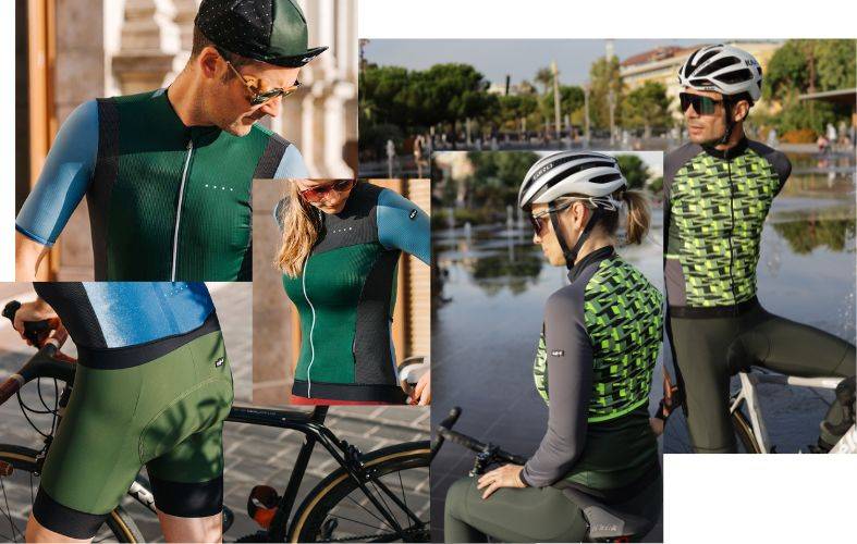 Trendy and fashionable cycling clothes for spring and summer.