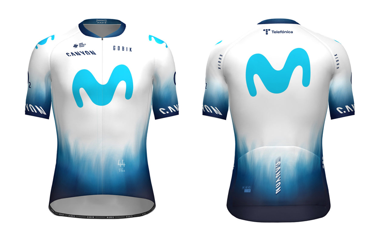 The fresh jersey of the Movistar team!