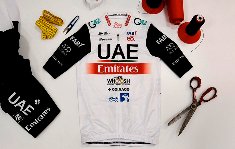An elegant black and white kit from UAE team