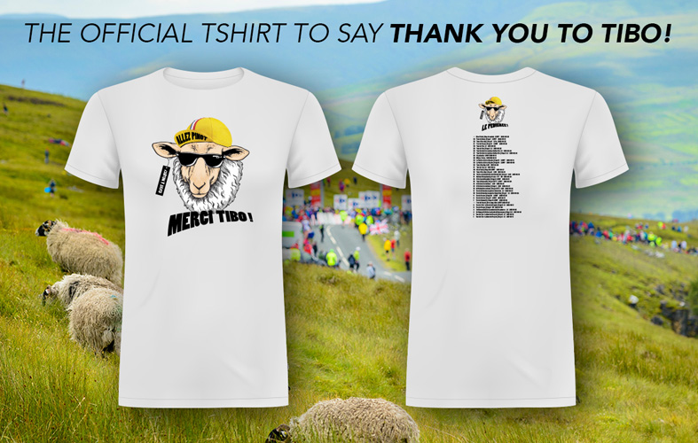 The "Merci Tibo" Collector's T-shirt for his fans in tribute to his last Tour de France