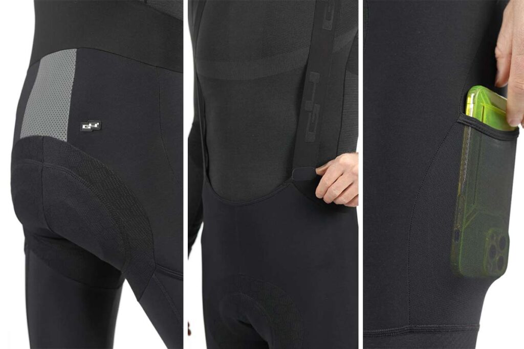 Cycling bib-tights with chamois pad