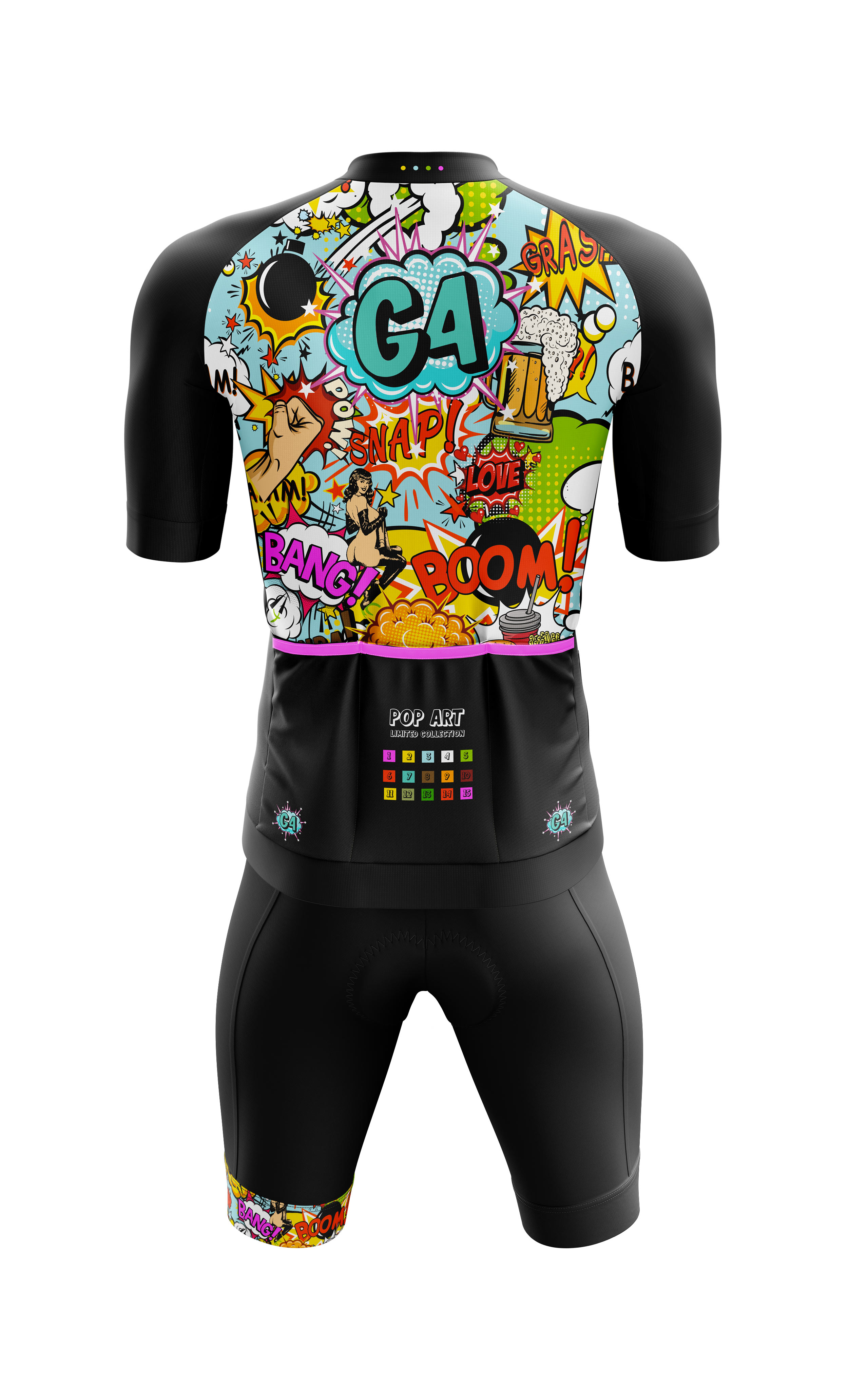 maillot cuissard velo collector Pop art