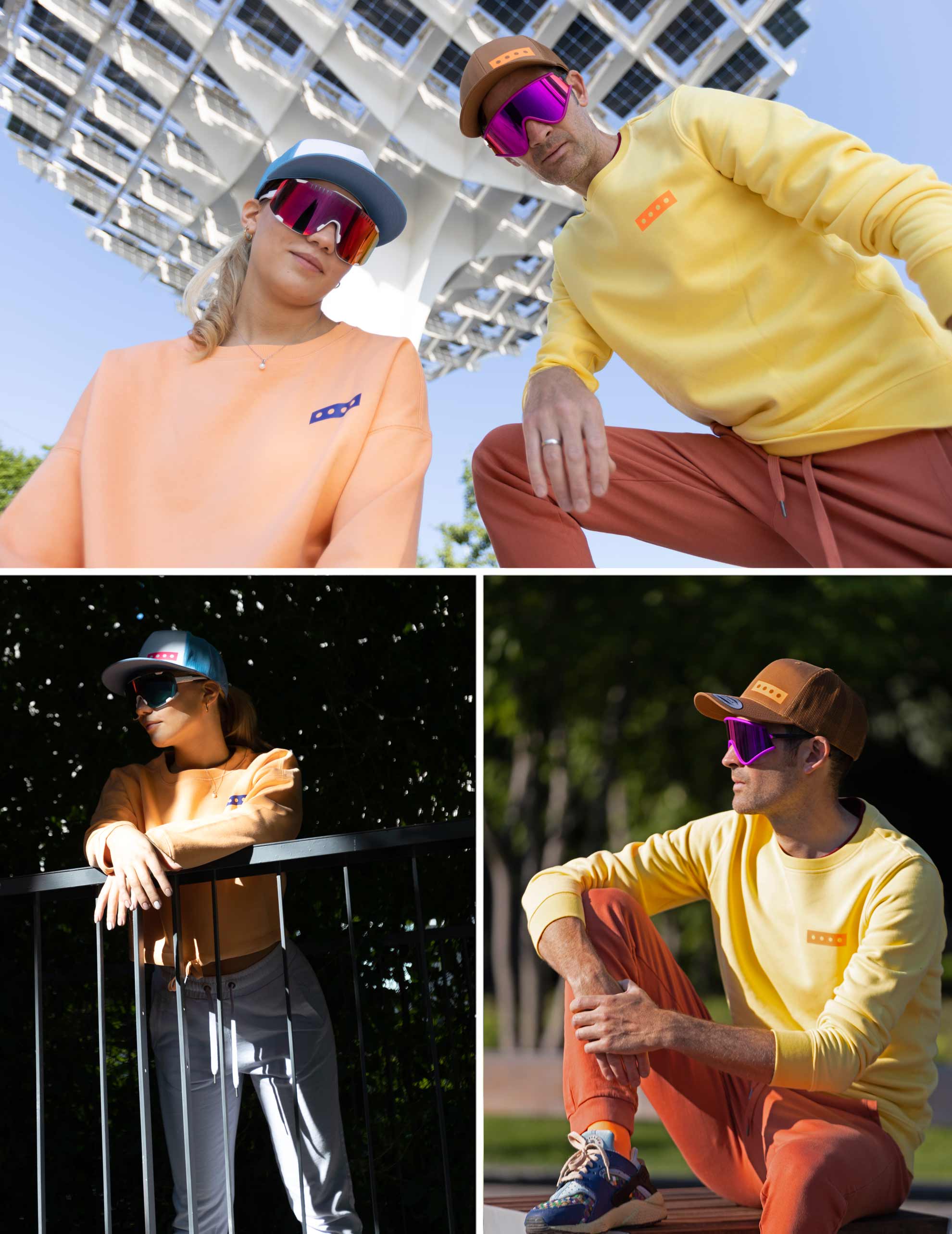 vêtements sportswear colorés et stylés pour homme et femme